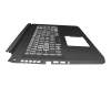 6BQCUN2015 original Acer keyboard incl. topcase CH (swiss) black/white/black with backlight
