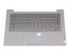 71NIH538140 original Compal keyboard incl. topcase DE (german) grey/grey with backlight