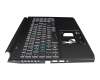 71NJ21BO050 original Acer keyboard incl. topcase DE (german) black/white/black with backlight (Connection cable 29 mm)