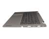 71NJE338029 original Compal keyboard incl. topcase DE (german) anthracite/grey with backlight with smart pen compartment