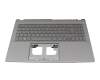 71NLC1BO083 original Compal keyboard incl. topcase CH (swiss) grey/grey with backlight