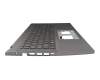 71NLC1BO083 original Compal keyboard incl. topcase CH (swiss) grey/grey with backlight