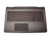 859735-041 original HP keyboard incl. topcase DE (german) grey/grey with backlight