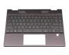 8CG2151W6N original HP keyboard incl. topcase DE (german) grey/grey with backlight