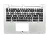 90NB0051-R31GE0 original Asus keyboard incl. topcase DE (german) black/silver