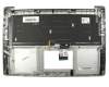 90NB0AU1-R32GE0 original Asus keyboard incl. topcase DE (german) silver/silver with backlight (for models without HDD)