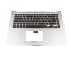 90NB0FM1-R30100 original Asus keyboard incl. topcase DE (german) black/silver with backlight