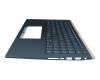 90NB0NK1-R30GE0 original Asus keyboard incl. topcase DE (german) blue/blue with backlight
