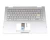 90NB0S12-R31GE0 original Asus keyboard incl. topcase DE (german) silver/silver with backlight