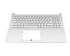 90NB0ZR1-R31GE0 original Asus keyboard incl. topcase DE (german) white/silver with backlight