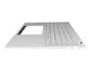 90NB14C3-R31GE1 original Asus keyboard incl. topcase DE (german) silver/silver with backlight
