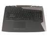 90NR0HJ1-R31GE0 original Asus keyboard incl. topcase DE (german) black/black with backlight - without speakers -