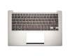 90R-NTH1K1A80Y original Asus keyboard incl. topcase DE (german) black/silver with backlight