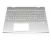 9Z.NGHBW.30G original HP keyboard incl. topcase DE (german) silver/silver with backlight (UMA)