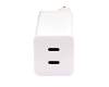 AC65-05 EU original Asus USB-C GaN-AC-adapter 65.0 Watt EU wallplug white small 65W 2-port GaN adapter wall plug