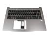 ACM16P66D0 original Acer keyboard incl. topcase DE (german) black/silver with backlight