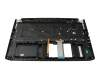 ACM18K5/6D0 original Acer keyboard incl. topcase DE (german) black/black with backlight