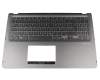 AEBKKG00030 original Quanta keyboard incl. topcase DE (german) black/grey with backlight