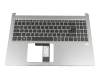 AEZAUG01010 original Quanta keyboard incl. topcase DE (german) black/silver with backlight