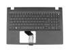 AEZRTG00010 original Acer keyboard incl. topcase DE (german) black/black