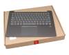 AM171000200KCS1 original Lenovo keyboard incl. topcase DE (german) grey/grey with backlight (fingerprint)