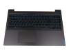 AM1B4000100 original Lenovo keyboard incl. topcase PO (portuguese) black/blue/black with backlight