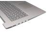 AM1JX000 original Lenovo keyboard incl. topcase DE (german) grey/silver (Fingerprint)
