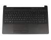 AP204000611 original HP keyboard incl. topcase DE (german) black/black (Diamond pattern)