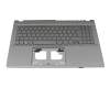AP3TY000110 original Acer keyboard incl. topcase FR (french) grey/grey with backlight
