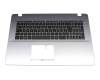 ASM17C26D0-528 original Asus keyboard incl. topcase DE (german) black/silver