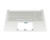 ASM21H66D0J9023 original Asus keyboard incl. topcase DE (german) silver/silver with backlight