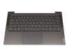 B190220A original Lenovo keyboard incl. topcase DE (german) grey/grey with backlight
