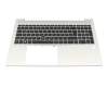 BKFUB03F7KT028 original HP keyboard incl. topcase DE (german) black/silver with backlight and mouse-stick