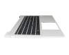 BKFUB03F7KT028 original HP keyboard incl. topcase DE (german) black/silver with backlight and mouse-stick