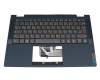 C550-14 Main original Lenovo keyboard incl. topcase DE (german) dark grey/blue with backlight blue