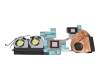 Cooler (CPU/GPU) original suitable for Sager Notebook NP8173-S (P670RS-G)