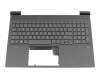 DD22C1 original HP keyboard incl. topcase DE (german) black/black with backlight (RTX graphics card)
