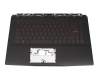 E2P6R102XX-TA2 original MSI keyboard incl. topcase DE (german) black/black with backlight