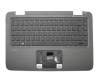 EAY62004010PC original HP keyboard incl. topcase DE (german) black/black