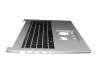 EAZAU002020 original Acer keyboard incl. topcase DE (german) black/silver with backlight