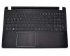 EAZRK002010-1 original Acer keyboard incl. topcase DE (german) black/black