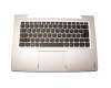 EC1JG000300 original Lenovo keyboard incl. topcase DE (german) black/silver with backlight silver edge