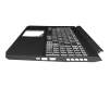EC3AT000100 original Acer keyboard incl. topcase DE (german) black/white/black with backlight