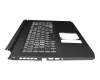 EC3BH000100 original Acer keyboard incl. topcase DE (german) black/white/black with backlight