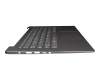 ET171000100 original Lenovo keyboard incl. topcase DE (german) grey/grey with backlight (fingerprint)