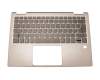 FA1YJ000700 original Lenovo keyboard incl. topcase DE (german) grey/silver with backlight