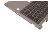 FA1YJ000700 original Lenovo keyboard incl. topcase DE (german) grey/silver with backlight
