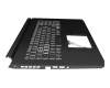 FA3BH000200 original Acer keyboard incl. topcase DE (german) black/black with backlight