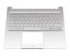 HQ20720681007 original Acer keyboard incl. topcase DE (german) silver/silver with backlight