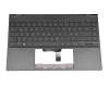 HQ21012665007 original Asus keyboard incl. topcase DE (german) grey/black